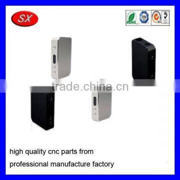 customized Box Mod with Silver Black finished,electronic cigarette fittings CNC Machining serivce