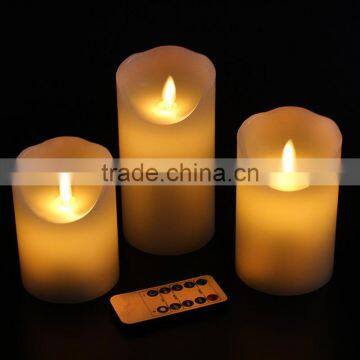 Flameless Candles 3pcs Moving Wick Led Wax Candles With Remote Control Flickering Flameless Candle LED Candles Set 4" 5" 6" photo-6