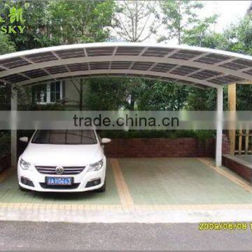 Aluminum Carport Parking Shed Metal Car Canopy With Polycarbonate Arched Roof photo-3