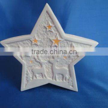 Porcelain lighted white star