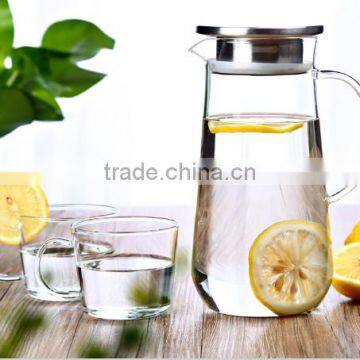Chill Water Pitcher /Premier Quality Borosilicate Glass Pitcher - Stainless Steel Lid photo-4