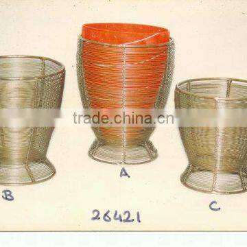 Metal wire flower vase, wire cage vase, tall metal vases, metal flower vase, antique metal flower vase,painted metal flower vase
