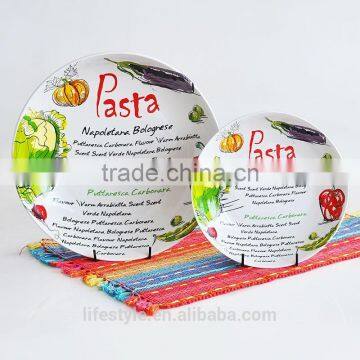 PORCELAIN PASTA PLATE WITH DECAL photo-4