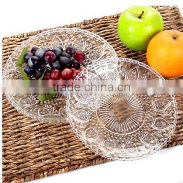 8" hot sale clear glass food tray