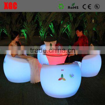 Coffee Shop Furniture Led Glowing Colored Tables and Chairs photo-3