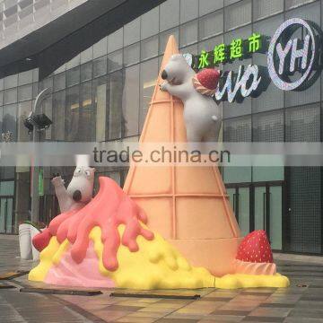 Fiberglass giant ice cream sculpture