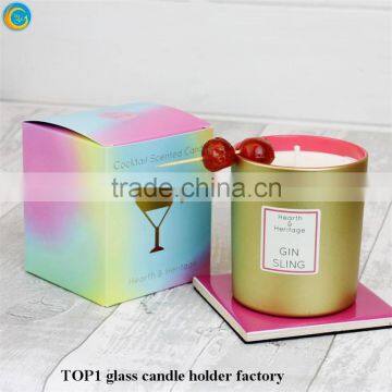 Brown Maze Tall Glass Candle Jars photo-3