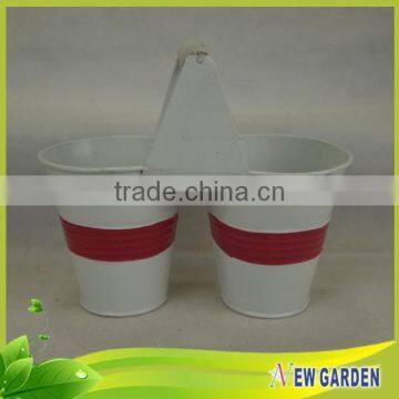 Novelty Unique Square Metal Flower Pot Hanger For Livingroom photo-2