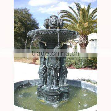 Garden Large Outdoor Woman Dancing Water Copper Fountain photo-2