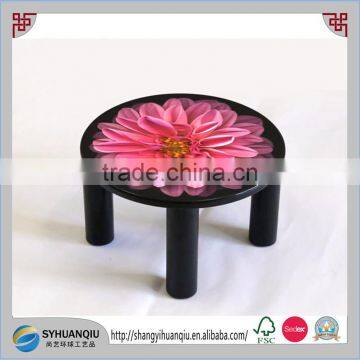 chinease creation toiled used round wooden step stool