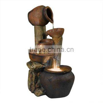 Tree Pot Outdoor Fountain with Illumination