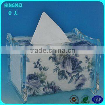 Acrylic Custom Colored Printed Tissue Box, Acrylic Napkin Paper Holders, Novelty Tissue Paper Boxes photo-2