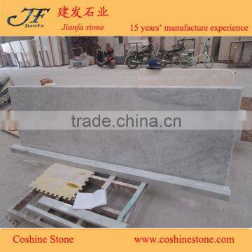 White Marble Table Tops Italian Bianco Carrara White Countertop Kitchen Cabinets photo-4