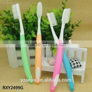 Dupont Nylon Rounded Bristle Long Rubber Handle Adult Toothbrush photo-2