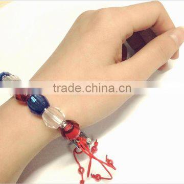 4th of July Light up Plastic Beads Flashing Bracelet for Party Decoration