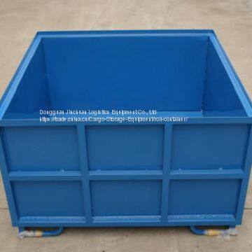 Industrial Rigid Pallet Stacking Coated Steel Storage Boxes