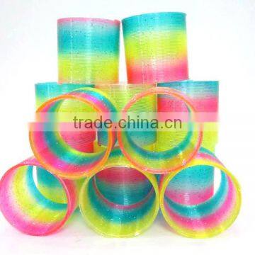 Hot Plastic Magic Rainbow Coil Spring Slinky Colorful Novelties Educational Toy Smaller Size photo-5