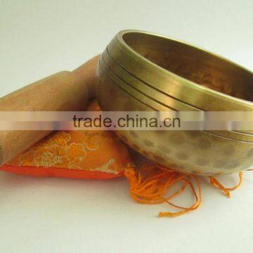 High Quality Buddhist Meditation Healing Hammered Tibetan Singing Bowl photo-2