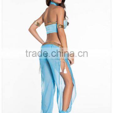 Women Sexy Turquoise Blue Egyptian Belly Dance Costum Lingerie Sets LD6045 photo-5