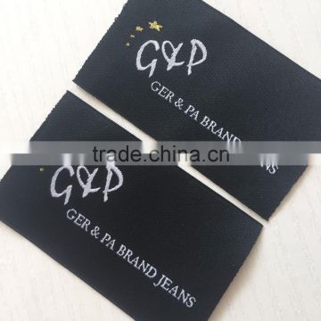 2017 Custom high density damask woven labels for garments