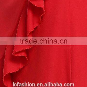 Clothing Wholesale Red Ruffles Latest Fashion Ladies Skirt Suits photo-5