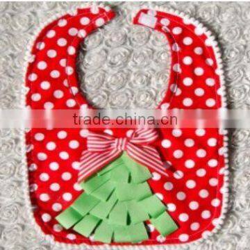 China wholesale cotton best christman baby bibs, baby waterproof bib