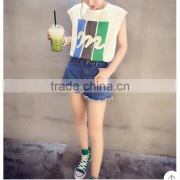 Lady T-shirt , Sleeveless Round Neck t Shirt for Sexy Women photo-2