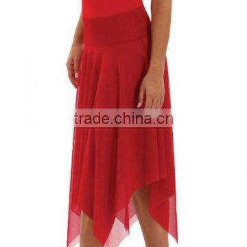 Red Chiffon ladies Skirt