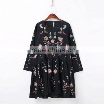 Maxnegio Latest Embroidery Plus Size Flower Girl Cute Casual Dress photo-3