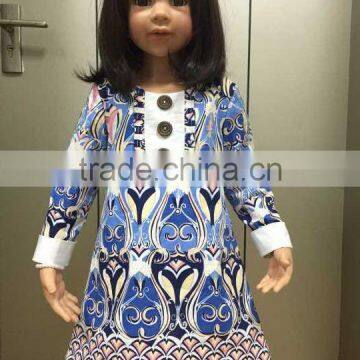 wholesale classical tribal print fabric girls boutique dresses