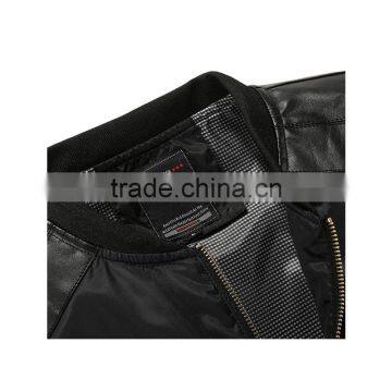 Cheap Price Mens Lightweight Ready Made Stock Bomber Jacket/ Slim Fit Black Sport Jacket Without Hood photo-3