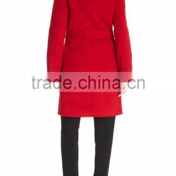 Women Winter Wool Coat,Long Winter Red Woolen Coats For Women photo-2