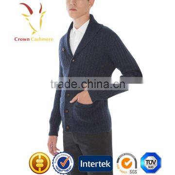 Custom Blend Cashmere Cardigan Sweater for Men photo-3