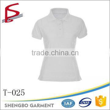 2016 Summer Colorful 100% Cotton Polo Custom t Shirt Woman