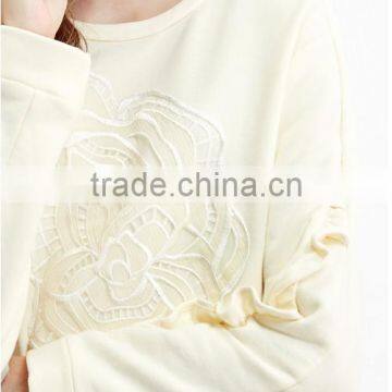 Female money sets milk yellow round collar fleece