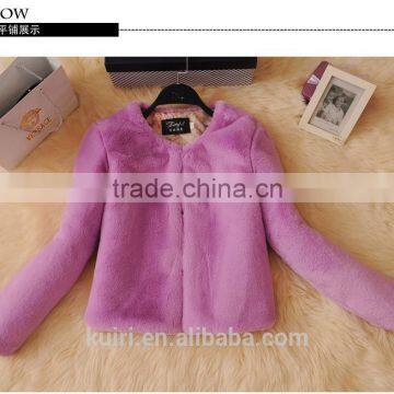 Winter woman fur coat girl rabbit fur solid brand Specials short jacket Rabbit Fur Coat