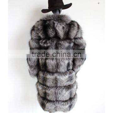 Myfur New Fashion Winter Warm Whole Pelt Desin Silver Fox Fur Coat for Women photo-2