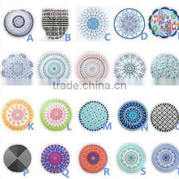 150cm Round beach towel Home textile microfiber towel printed with tassel High quality Knitted Bath Towel serviette de plage