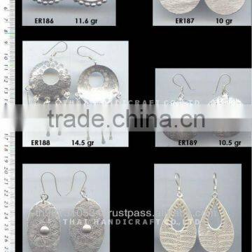 Thai Karen Silver Earring Jewelry 925 Sterling Silver