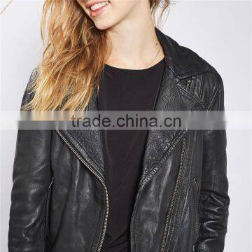 Custom Italian Cool Quilted Bomber Leather Motorcycle and Biker Jacket photo-2