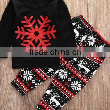 2017 Baby boutique wholesale fashion nova clothing snow flower designs Christmas girls outfit online shopping China clothes