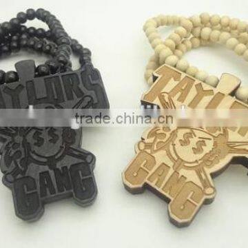 Hip-Hop Fashion Good Wood Ball Bead Chain Wooden Necklace