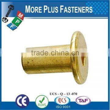 Made in Taiwan Brass Material Bronze or Nickle Material Flat Head Hex Socket Connector Cap Nut photo-3