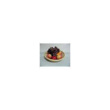 Supermarket Plastic Rattan Fruit Basket Smellless For Display