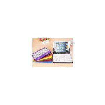spill - proof Purple Tablet Keyboard Cases , Folding Leather Protective Case For 7