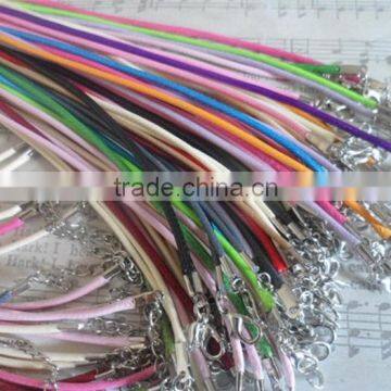 Mixed colour Faux Leather Cord Necklaces Smooth Braided with clasps