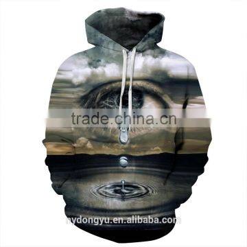 dripping eye creative 3D pinted hoodies/ask sky unisex 3D printed sweatshirt hoodies/hot sell 3D baseball jacket