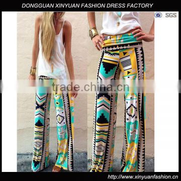 Women's colorful long jersey pants palazzo pants