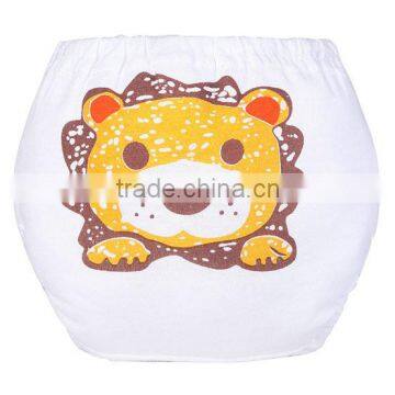 white ground lion pattern soft training pants baby cloth diaper