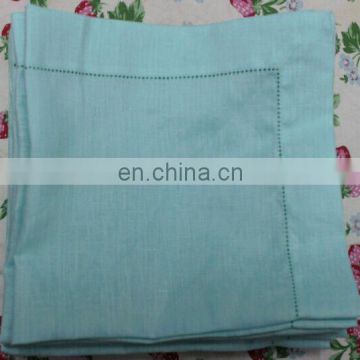 dyeing colors linen napkin in turquoise/blush/taupe color